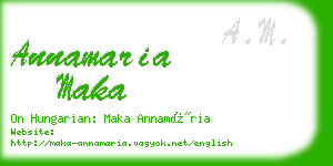 annamaria maka business card